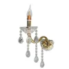 APPLIQUE DA MURO CANDELABRO GOCCE PENDENTI CRISTALLO ACRILICO ATTACCO E14 E34