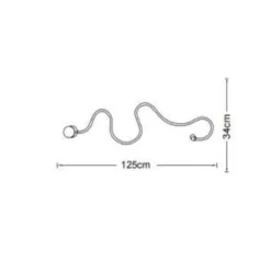 APPLIQUE DA MURO LED 28W DESIGN A SERPENTE BIANCO TONALITÀ LUCE 3IN1 2240LM E69-B3C