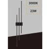 APPLIQUE DA MURO LED 23W MODERNA 3 LINEE VERTICALI NERO LUCE CALDA NATURALE AQ13