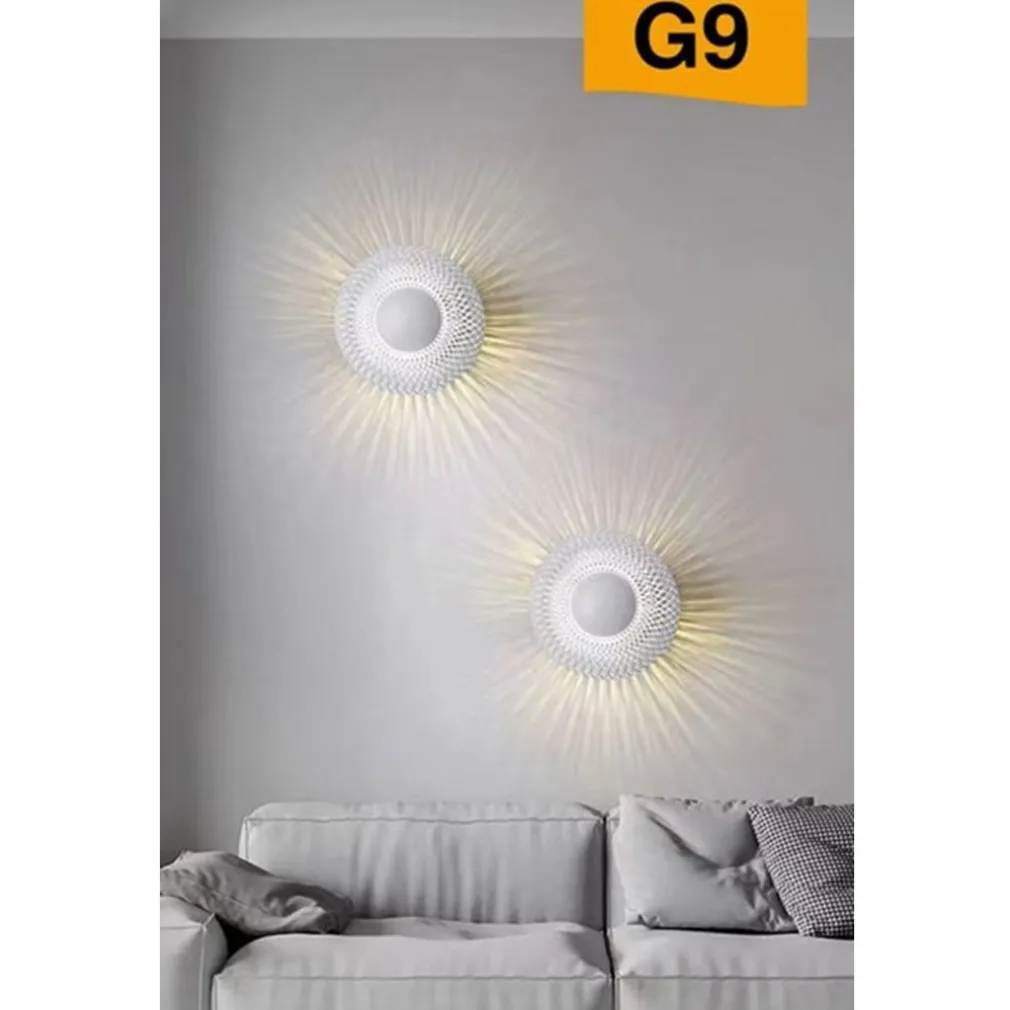 APPLIQUE DA MURO STILE INDUSTRIALE LAMPADA DECORATIVA IN METALLO ATTACCO G9 AQ48