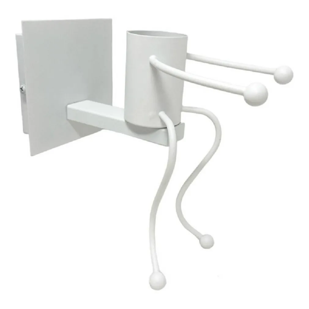 APPLIQUE DA PARETE DECORATIVO FORMA DI OMINO SEDUTO IN METALLO ATTACCO E27 AQ51