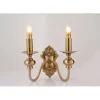 APPLIQUE DA PARETE DESIGN CLASSICA 2 BRACCI E14 EFFETTO OTTONE DA MURO 6097 E39