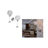 APPLIQUE DA PARETE DOPPIA LAMPADA TONDO APERTO CRISTALLI LUCE LED LAMPADARIO DESIGN