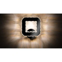 APPLIQUE DA PARETE IN CRISTALLO LED 17W QUADRATO LAMPADA LUCE NATURALE 4500K 01672