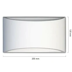 APPLIQUE DA PARETE IN GESSO VERNICIABILE DOPPIA LUCE G9 LAMPADA MODERNA GS-E14