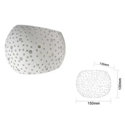 APPLIQUE DA PARETE IN GESSO TONDO UP E DOWN VERNICIABILE CONTEMPORANEE G9 GS-E42