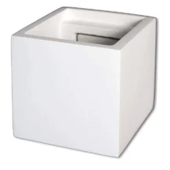 APPLIQUE DA PARETE IN GESSO A CUBO UP E DOWN VERNICIABILE LAMPADA G9 MODERNO GS-E15