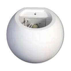 APPLIQUE DA PARETE IN GESSO TONDO UP E DOWN LAMPADA ATTACCO G9 VERNICIABILE E07