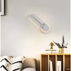 APPLIQUE DA PARETE LED 13 W OVALE VERTICALE ORIENTABILE BIANCO LUCE FREDDA 50339