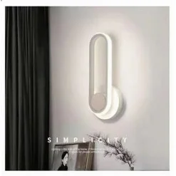 APPLIQUE DA PARETE LED 13 W OVALE VERTICALE ORIENTABILE BIANCO LUCE FREDDA 50339