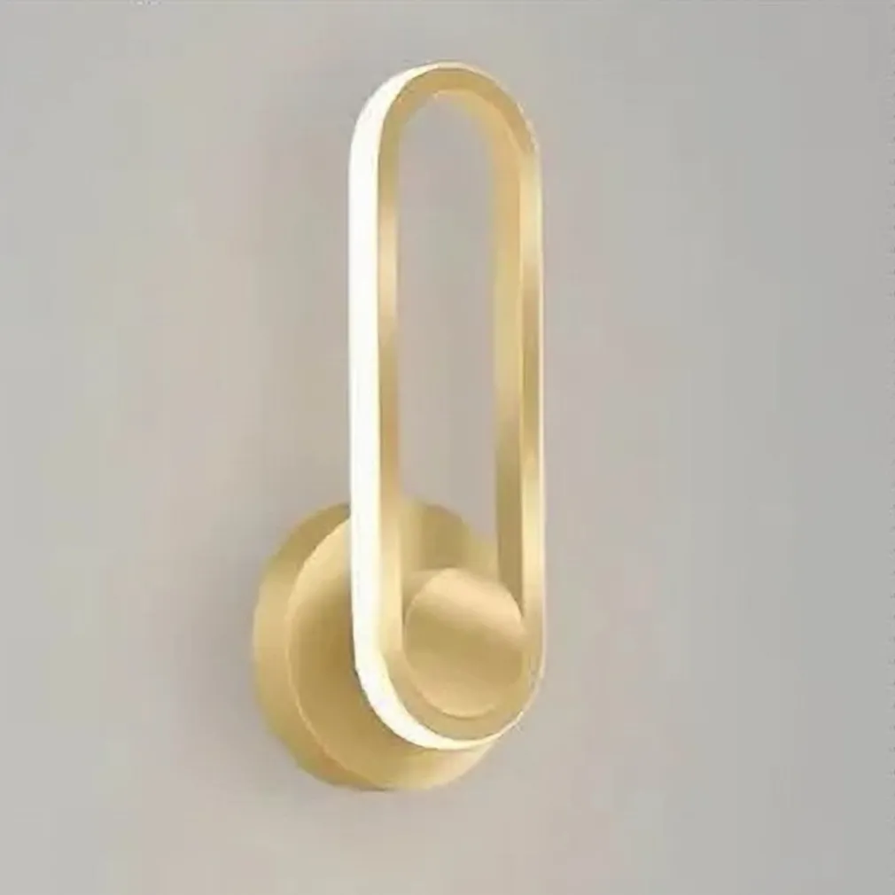 APPLIQUE DA PARETE LED 13 W OVALE VERTICALE ORIENTABILE ORO LUCE NATURALE 50346