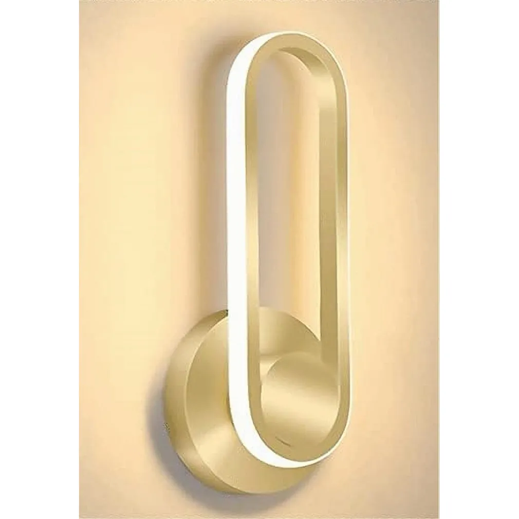 APPLIQUE DA PARETE LED 13 W OVALE VERTICALE ORIENTABILE ORO LUCE NATURALE 50346