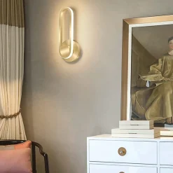 APPLIQUE DA PARETE LED 13 W OVALE VERTICALE ORIENTABILE ORO LUCE NATURALE 50346