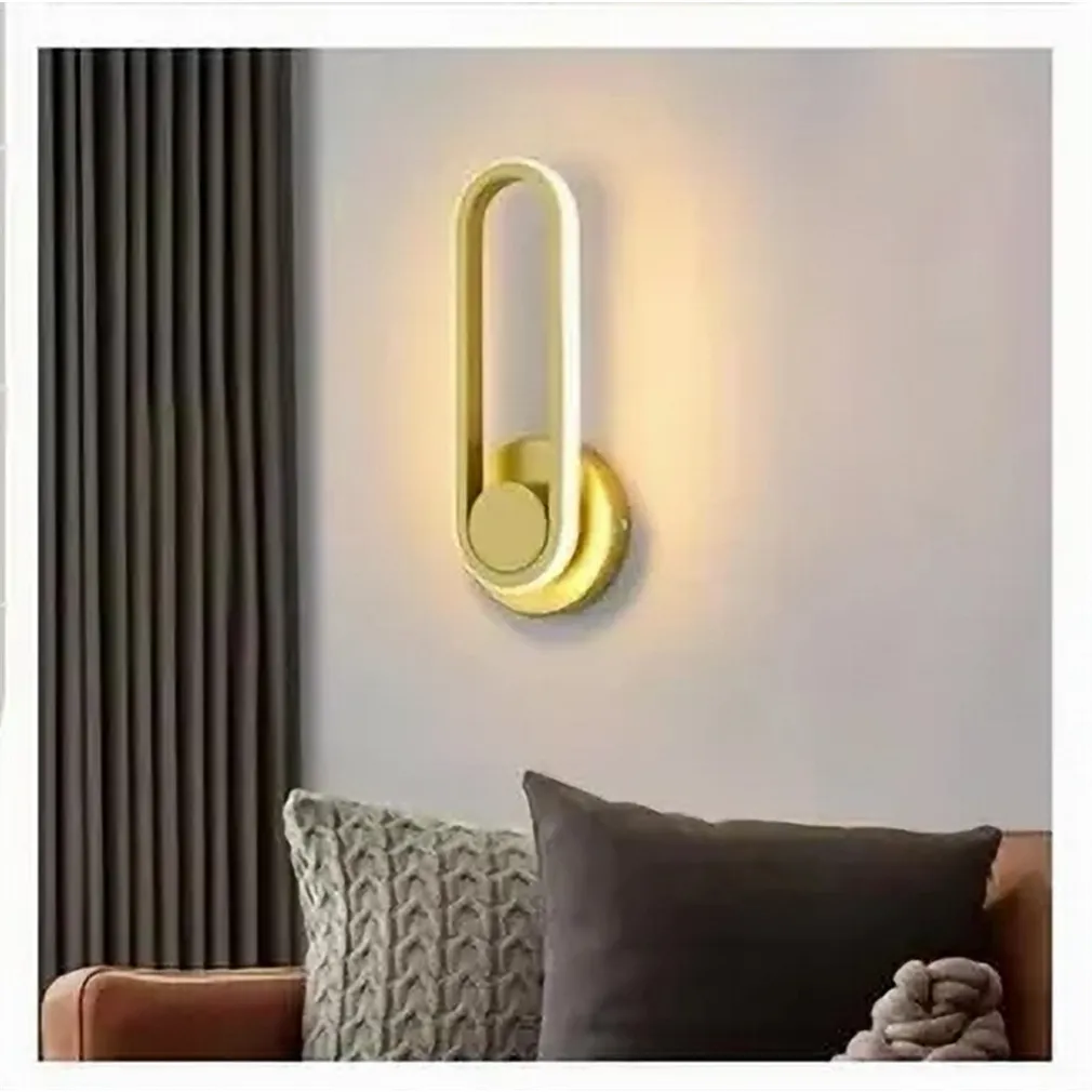 APPLIQUE DA PARETE LED 13 W OVALE VERTICALE ORIENTABILE ORO LUCE NATURALE 50346