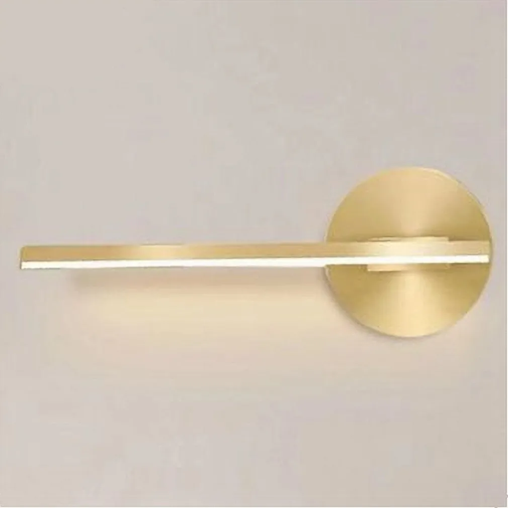 APPLIQUE DA PARETE LED 13 W LINEARE ORIENTABILE ORO LAMPADA LUCE NATURALE 50384