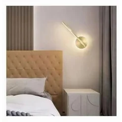 APPLIQUE DA PARETE LED 13 W LINEARE ORIENTABILE ORO LAMPADA LUCE NATURALE 50384