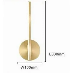 APPLIQUE DA PARETE LED 13 W LINEARE ORIENTABILE ORO LAMPADA LUCE NATURALE 50384