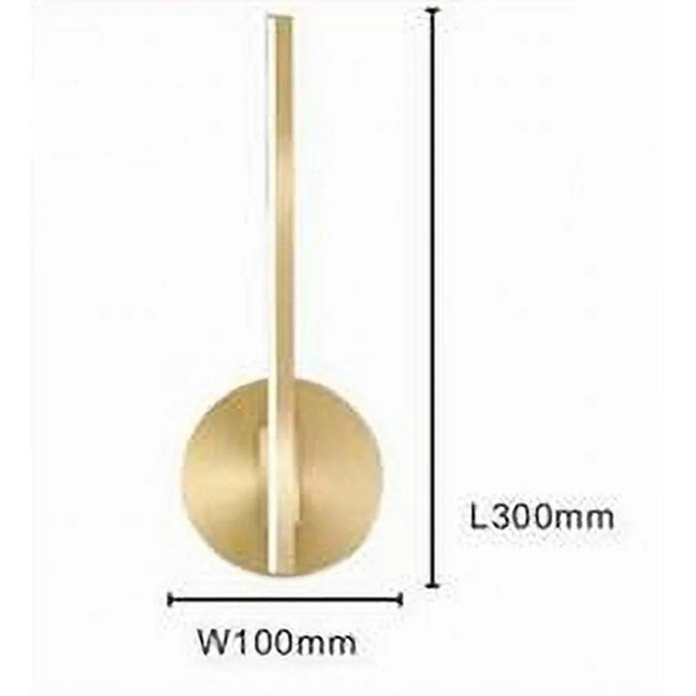 APPLIQUE DA PARETE LED 13 W LINEARE ORIENTABILE ORO LAMPADA LUCE NATURALE 50384