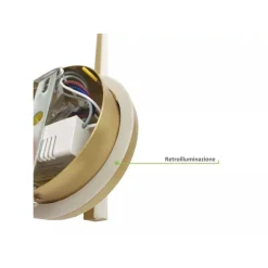 APPLIQUE DA PARETE LED 13 W LINEARE ORIENTABILE ORO LAMPADA LUCE NATURALE 50384