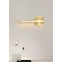 APPLIQUE DA PARETE LED 13 W LINEARE ORIENTABILE ORO LAMPADA LUCE NATURALE 50384