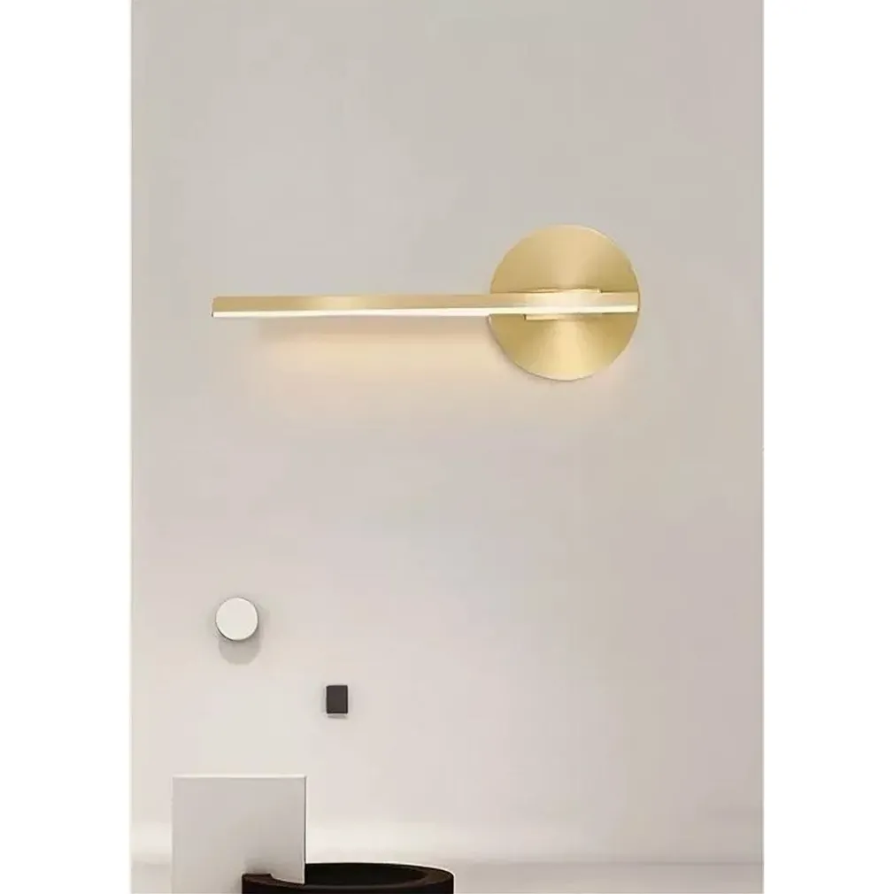 APPLIQUE DA PARETE LED 13 W LINEARE ORIENTABILE ORO LAMPADA LUCE NATURALE 50384