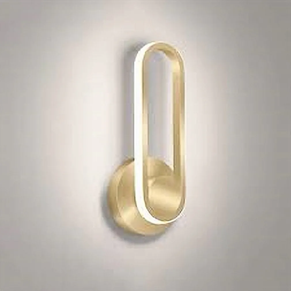 APPLIQUE DA PARETE LED 13 WATT OVALE VERTICALE ORIENTABILE ORO LUCE FREDDA 50353