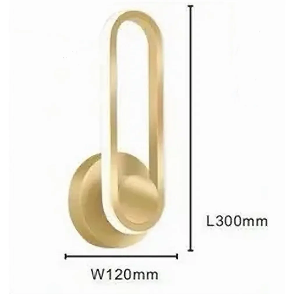 APPLIQUE DA PARETE LED 13 WATT OVALE VERTICALE ORIENTABILE ORO LUCE FREDDA 50353