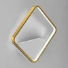APPLIQUE DA PARETE LED 12W QUADRATO ORO LAMPADA MODERNO MINIMAL LUCE 6500K 71286