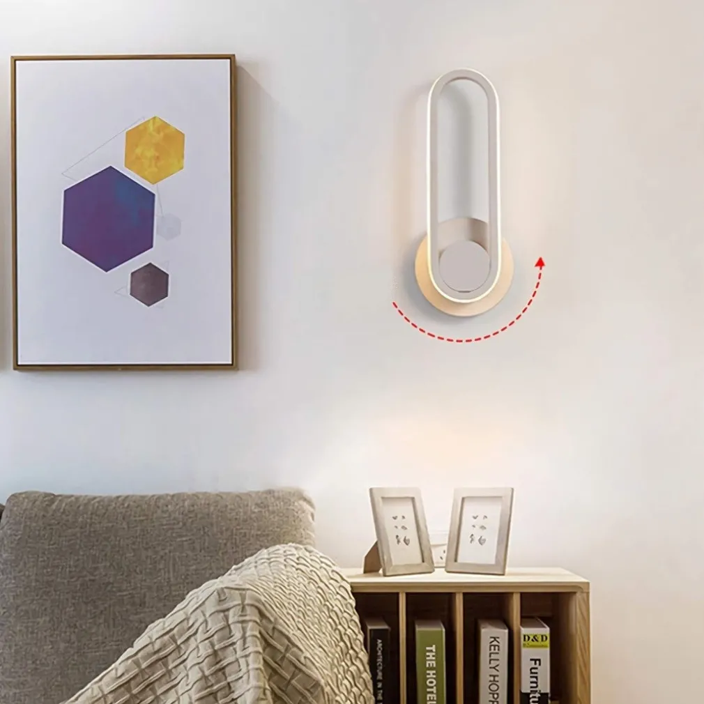 APPLIQUE DA PARETE LED 13W OVALE VERTICALE ORIENTABILE BIANCO LUCE NATURALE 50322