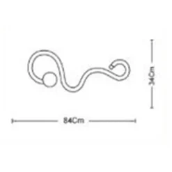 APPLIQUE DA PARETE LED 20WATT ONDULATO MODERNO LAMPADA 3 MODALITÀ DI LUCE E12-3C