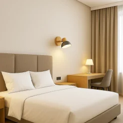 APPLIQUE DA PARETE MODERNO IN LEGNO METALLO PARALUME ORIENTABILE ATTACCO E27 IP20 AQ40