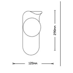 APPLIQUE DA PARETE MODERNO LAMPADA DECORATIVA IN METALLO CON SFERA VETRO G9 AQ46