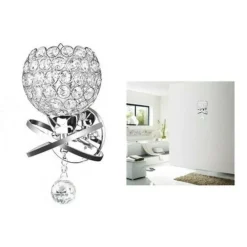 APPLIQUE DA PARETE MODERNO PARALUME CON CRISTALLI ACRILICO E PENDENTE