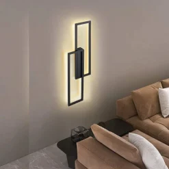 APPLIQUE DOPPIO RETTANGOLO 32 W DA PARETE LUMETTO 3 TEMPERATURE DI LUCE AQ25-N3C