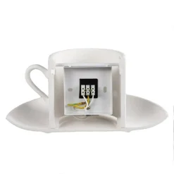 APPLIQUE GESSO A FORMA DI TAZZA DA CAFFÈ A PARETE VERNICIABILE ATTACCO G9 GS-E85