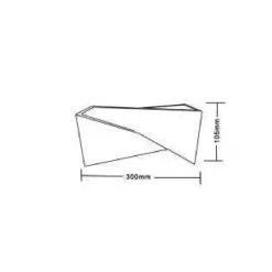 APPLIQUE IN GESSO CON FORMA ASIMETRICA DOPPIA EMISSIONE LUCE G9 DA PARETE GS-E73