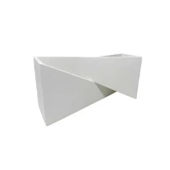 APPLIQUE IN GESSO CON FORMA ASIMETRICA DOPPIA EMISSIONE LUCE G9 DA PARETE GS-E73