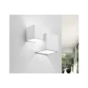 APPLIQUE IN GESSO MODERNO 2 CUBI A DOPPIA EMISSIONE LUCE CONTEMPORANEA G9 GS-E74