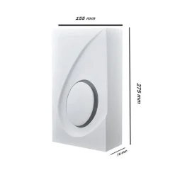 APPLIQUE IN GESSO RETTANGOLARE UP & DOWN LAMPADA CONTEMPORANEA ATTACCO G9 GS-E40