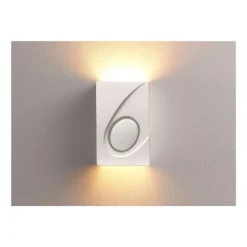 APPLIQUE IN GESSO RETTANGOLARE UP & DOWN LAMPADA CONTEMPORANEA ATTACCO G9 GS-E40