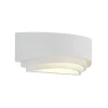APPLIQUE IN GESSO ULTRA MODERNO MEZZA LUNA UP & DOWN LAMPADA ATTACCO R7S GS-E71