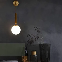 APPLIQUE LAMPADA A PARETE PENDENTE STILE CONTEMPORANEO CON ATTACCO G9 BRONZO INTERNO AQ56