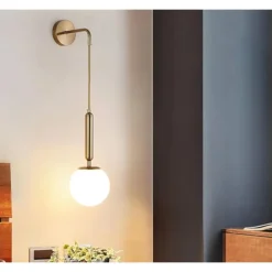 APPLIQUE LAMPADA A PARETE PENDENTE STILE CONTEMPORANEO CON ATTACCO G9 BRONZO INTERNO AQ56