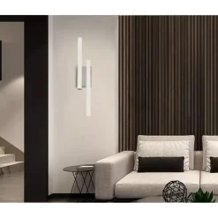 APPLIQUE LAMPADA DA PARETE A LED 10W 800LM CCT IP20 DESIGN ONDA MODERNO BIANCO E26-3C