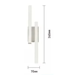 APPLIQUE LAMPADA DA PARETE A LED 10W 800LM CCT IP20 DESIGN ONDA MODERNO BIANCO E26-3C