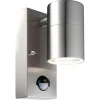 APPLIQUE LAMPADA DA PARETE CORPO IN ALLUMINIO CON SENSORE MOVIMENTO GU10 IP44