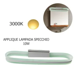 APPLIQUE LAMPADA MODERNO DA PARETE MURO SPECCHIO 10W BAGNO 50 LED 2835 SMD LUCE