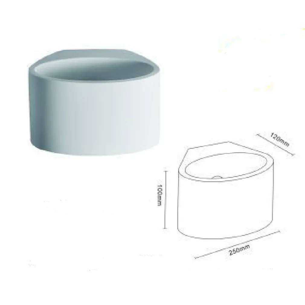 APPLIQUE LAMPADA PARETE MODERNO IN GESSO OVALE ATTACCO 1XG9 VERNICIABILE GS-E65