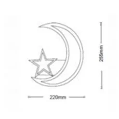 APPLIQUE LAMPADA STELLA E LUNA A LED MODERNA 11W TRE COLORAZIONE DI LUCE E47-3C