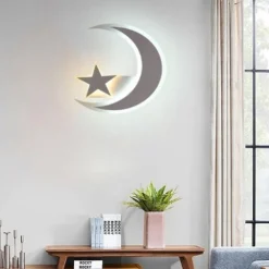 APPLIQUE LAMPADA STELLA E LUNA A LED MODERNA 11W TRE COLORAZIONE DI LUCE E47-3C